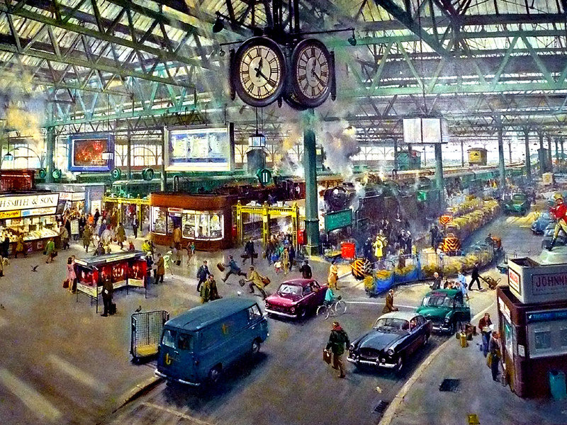 Waterloo Station by Terence Cuneo (Copyright image)